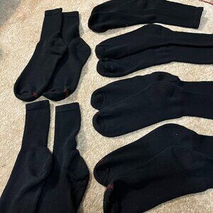 9 pairs of Hanes Black Socks Men's